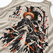 Bleach Anime Soul Reaper Graphic Tank Top - close-up graphic detail