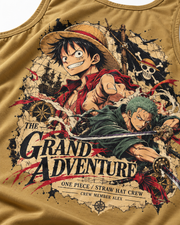 One Piece Grand Adventure Anime Graphic Tank Top - close-up graphic detail