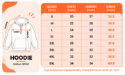 Gildan 18500 unisex pullover hoodie size chart in inches
