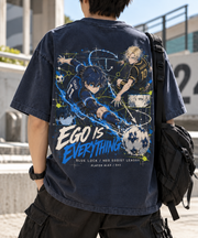 Blue Lock Ego Is Everything Anime Graphic T-Shirt - close-up graphic detail