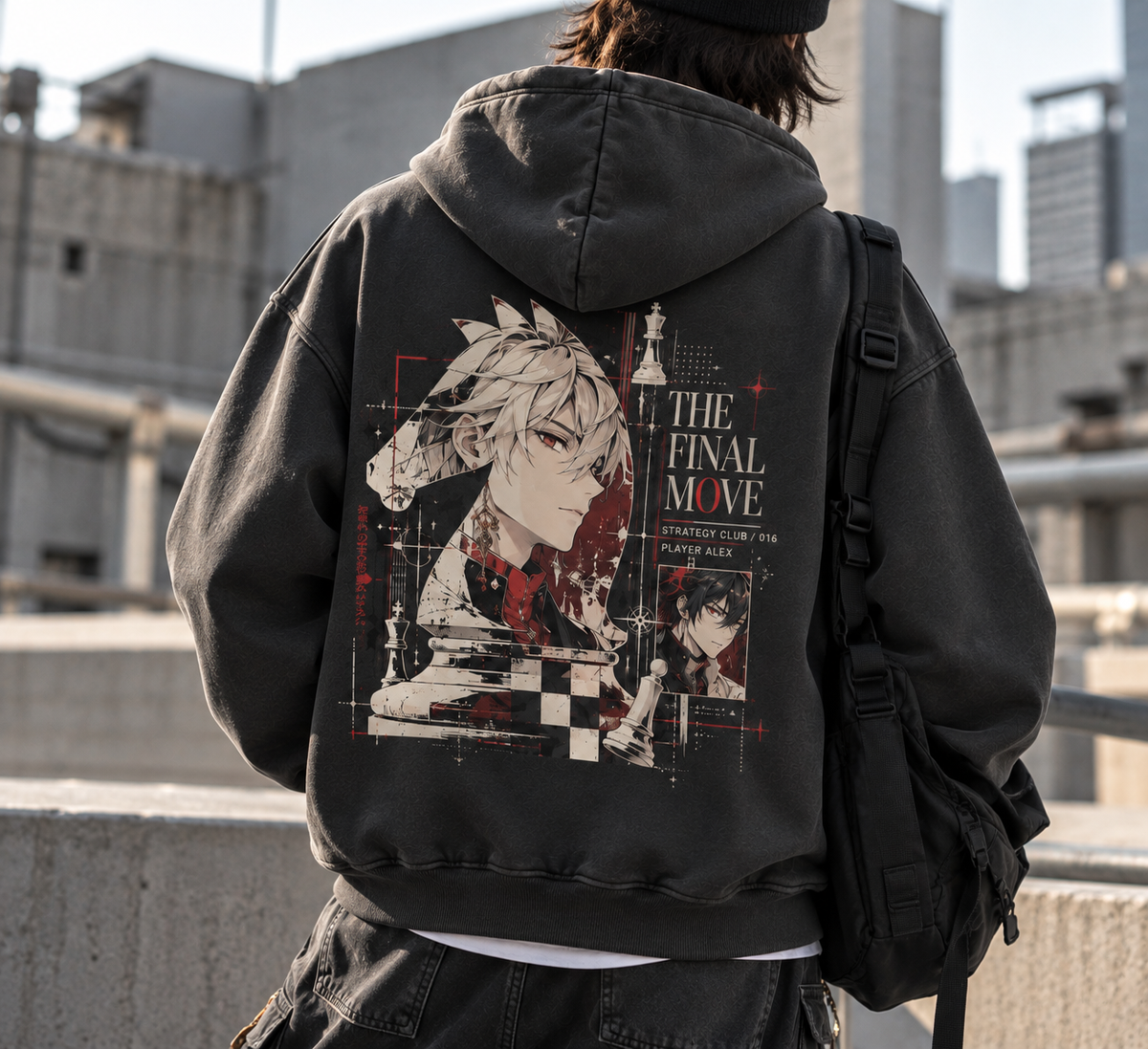 Final Move Dark Chess Anime Graphic Hoodie