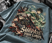 Black Clover Surpass Your Limits Anime Graphic T-Shirt - close-up graphic detail