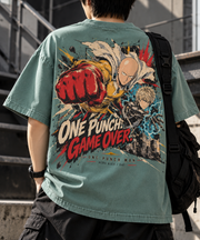 One Punch Man Game Over Anime Graphic T-Shirt - back print view
