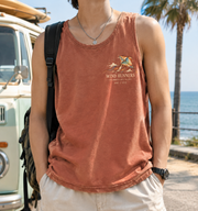 Chase the Wind Kite Flying Anime Tank Top Terracotta - front print view
