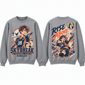 Skybreak Volleyball Anime Youth Sweatshirt - front and back product mockup