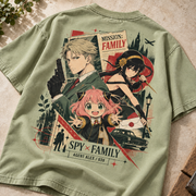 Spy x Family Anime Family Graphic T-Shirt - close-up graphic detail