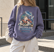 Beyond the Blue Anime Ocean Youth Sweatshirt Lavender - front print view
