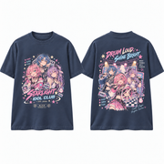 Starlight Idol Club Anime Graphic T-Shirt - front and back product mockup