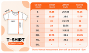 Comfort Colors 1717 unisex tee size chart