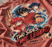 Ranma Two Sides One Legend Anime Graphic T-Shirt - close-up graphic detail