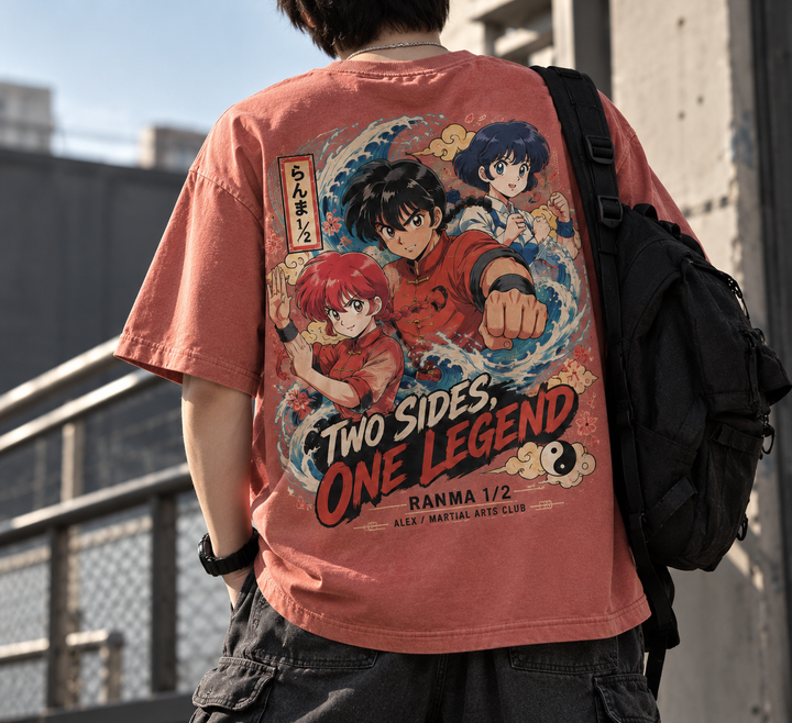 Ranma Two Sides One Legend Anime Graphic T-Shirt