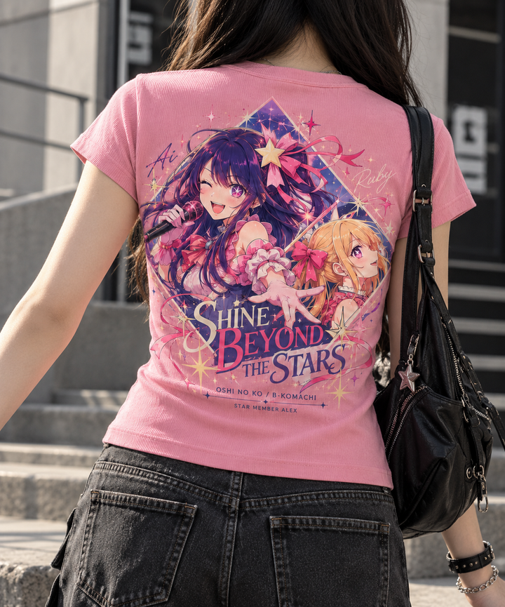 Oshi No Ko Shine Beyond Stars Womens Baby Tee