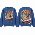 Monster Ramen League Anime Youth Sweatshirt - front and back product mockup