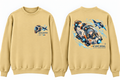 Beyond Horizons Sci Fi Anime Youth Sweatshirt Pale Yellow - front and back hoodie or garment mockup
