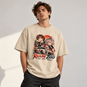 Redline Zero Racing Anime Graphic T-Shirt - front print on model