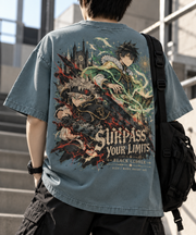 Black Clover Surpass Your Limits Anime Graphic T-Shirt - back print view