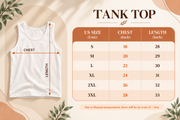 Gildan G2200 adult tank top size chart