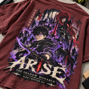 Solo Leveling Arise Anime Graphic T-Shirt - close-up graphic detail